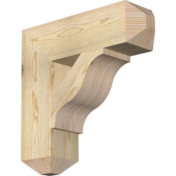 Ekena Millwork Funston Craftsman Rough Sawn Bracket, Douglas Fir, 6"W x 22"D x 22"H BKT06X22X22FST04RDF - main